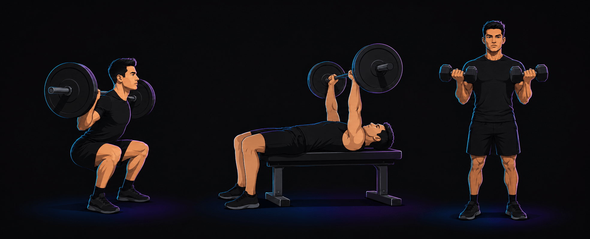 Rutina de Fuerza para Principiantes con Barra y Mancuernas - catfit