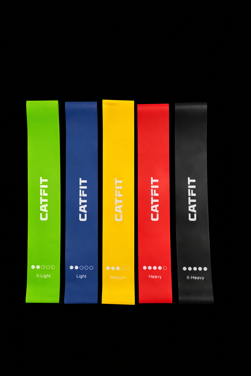 Set de Bandas Elásticas de Resistencia CATFIT – 5 Niveles Progresivos