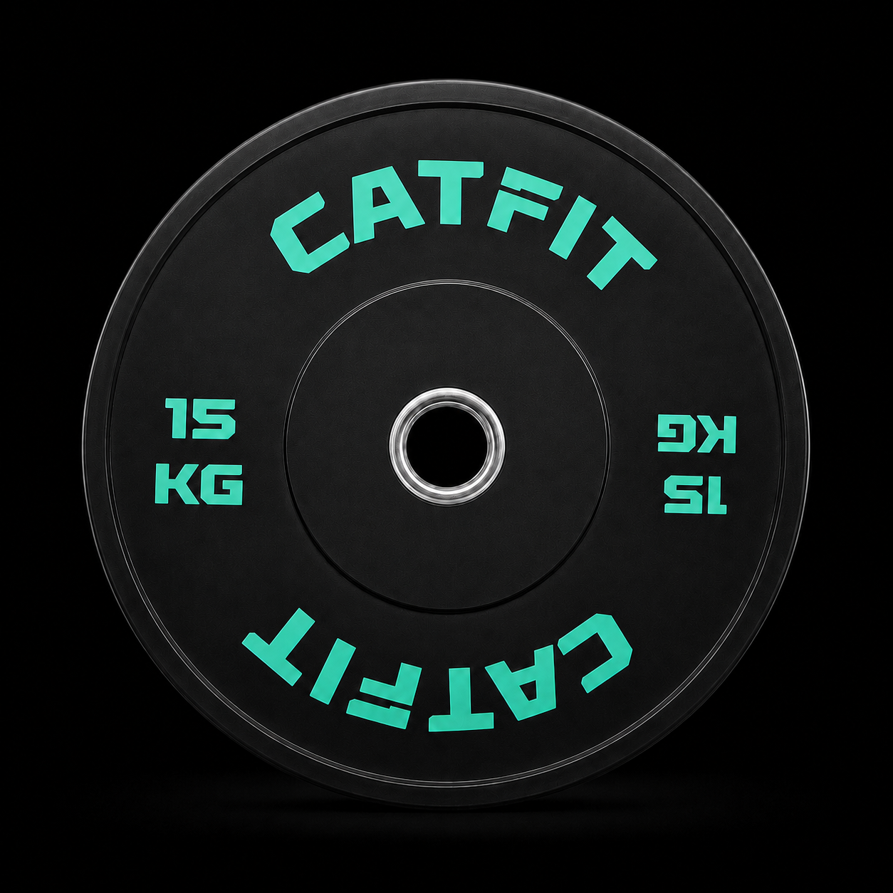 Par de discos bumper CATFIT 15 kg para barra olímpica