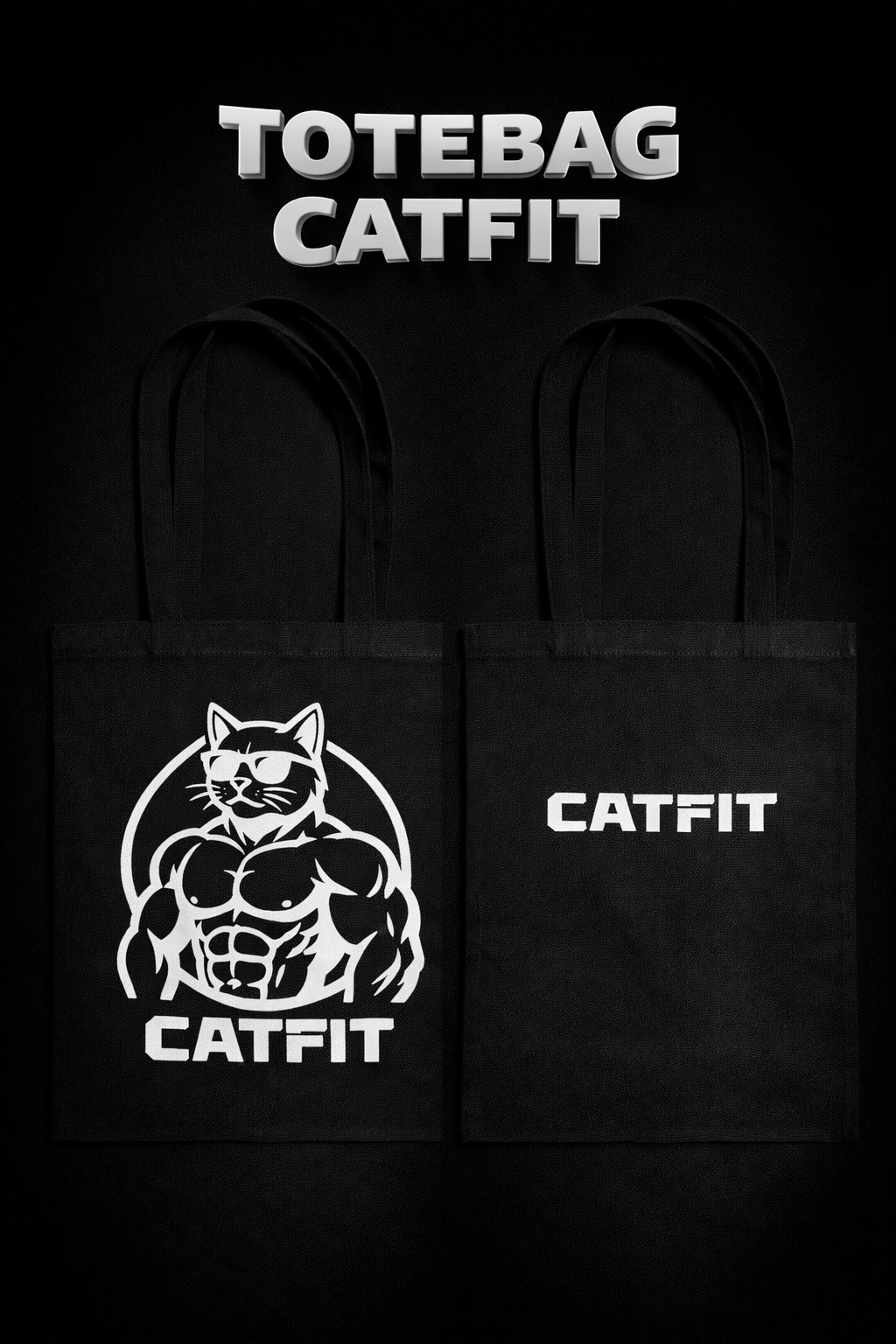 Totebag CATFIT para Gym | Bolso de Tela Resistente para Entrenamiento y Uso Diario