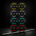 Pack de discos bumpers olimpicos catfit 100 kg + Barra olimpica de 20 kg 2.20 mts