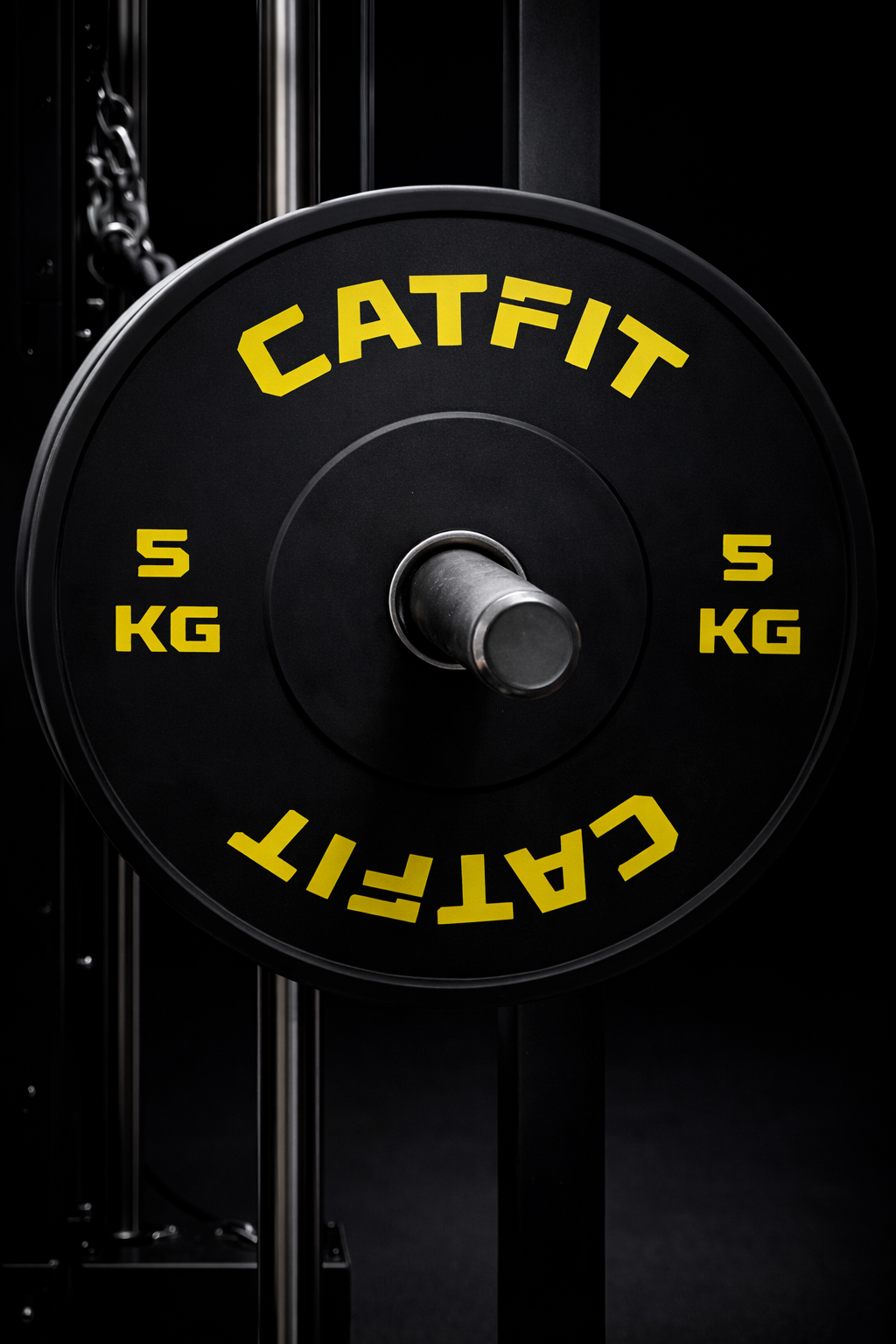 Par de Discos Bumper Olímpicos CATFIT 5 kg – 50 mm para Barras Olímpicas | Alta Resistencia