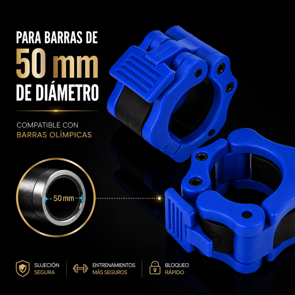 Par de Collarines de Seguridad CATFIT para Barra Olímpica 50 mm