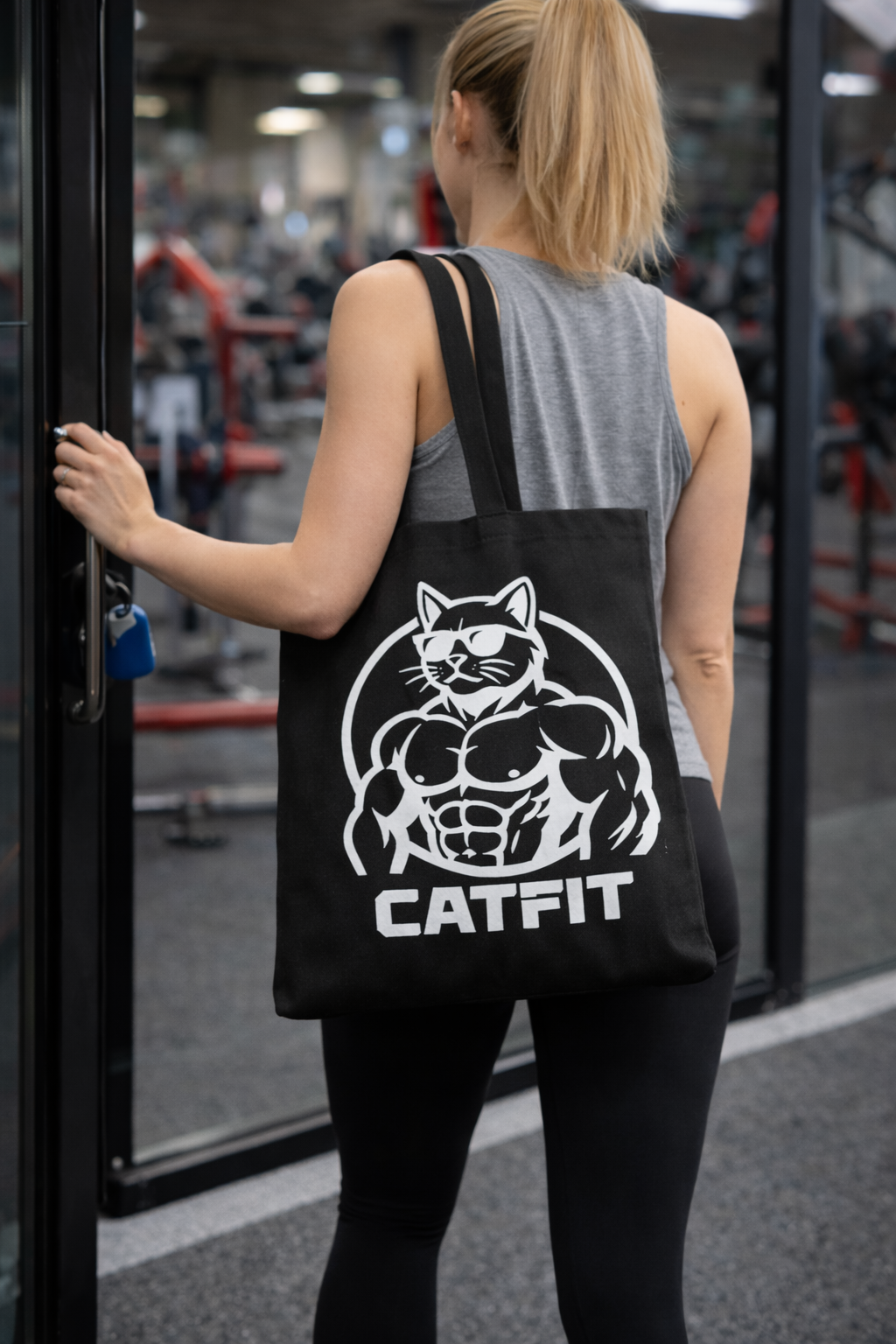 Totebag CATFIT para Gym | Bolso de Tela Resistente para Entrenamiento y Uso Diario