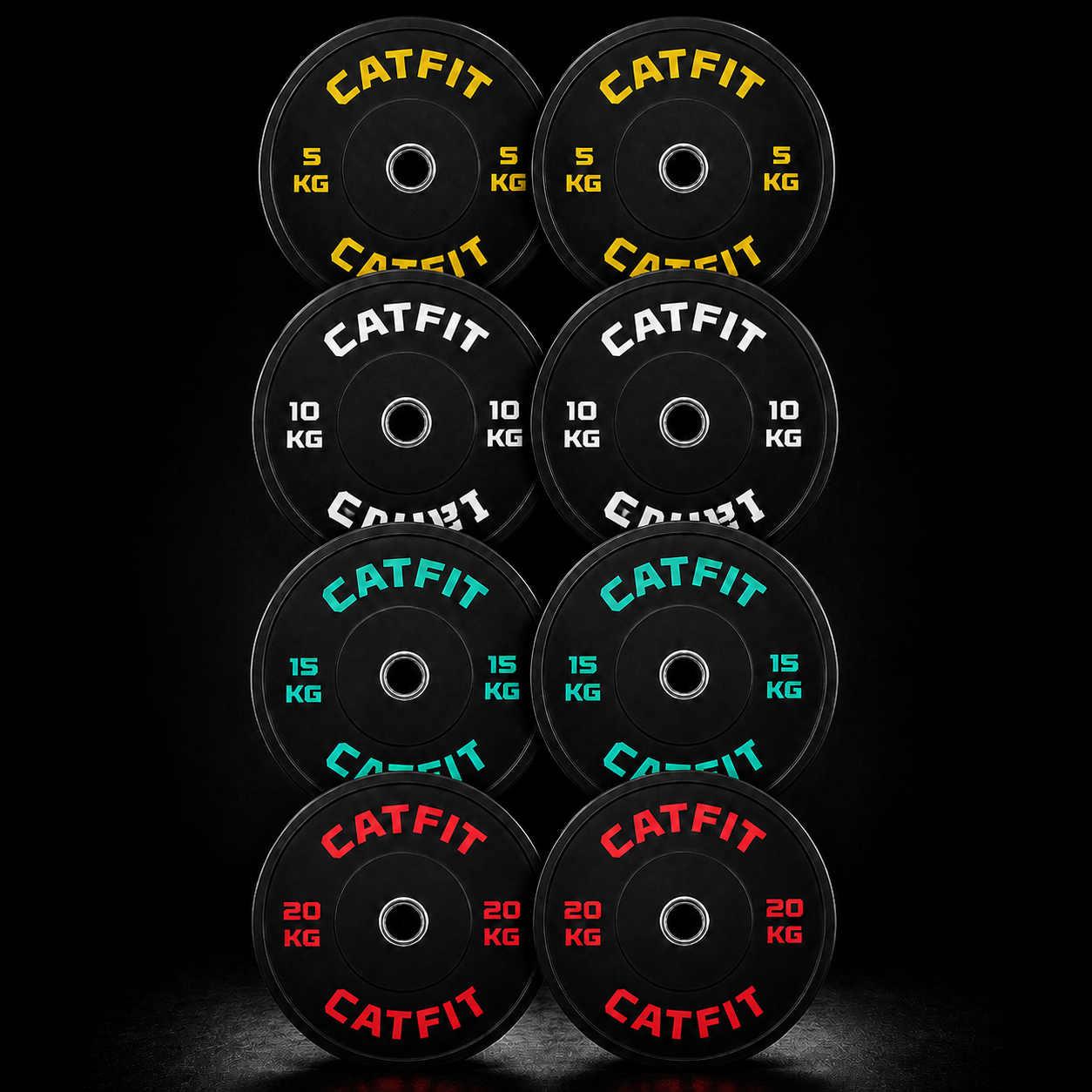 PACK DE DISCOS BUMPER OLÍMPICOS CATFIT — 100 KG