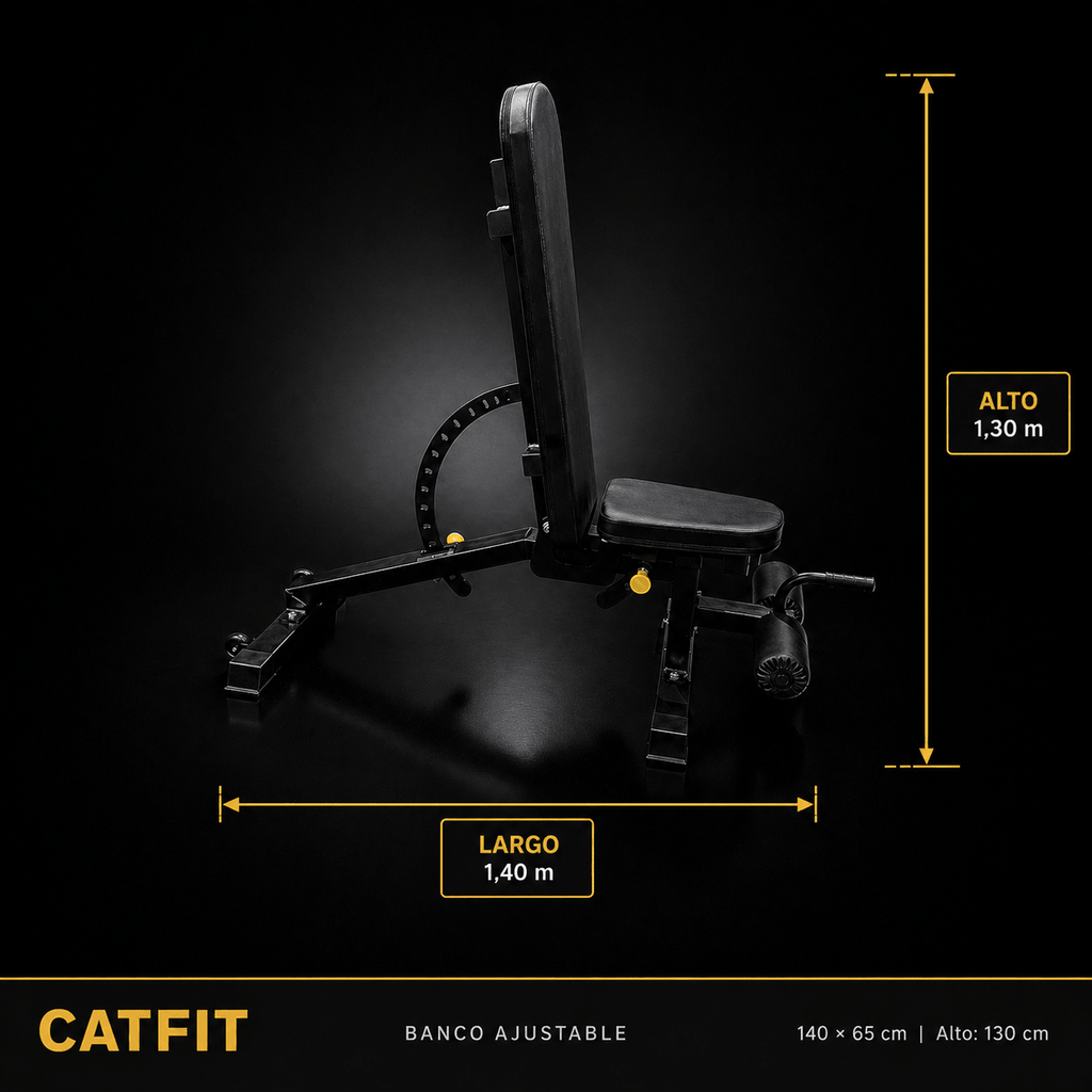 BANCO REGULABLE CATFIT – SOPORTA HASTA 300 KG - catfit