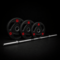 Combo Barra Olímpica 2,20 m + 70 kg en Discos Triple Agarre CATFIT - catfit