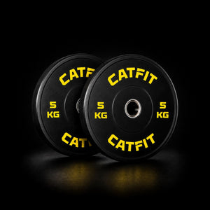 PAR DE DISCOS BUMPER OLÍMPICOS CATFIT — 5 KG C/U