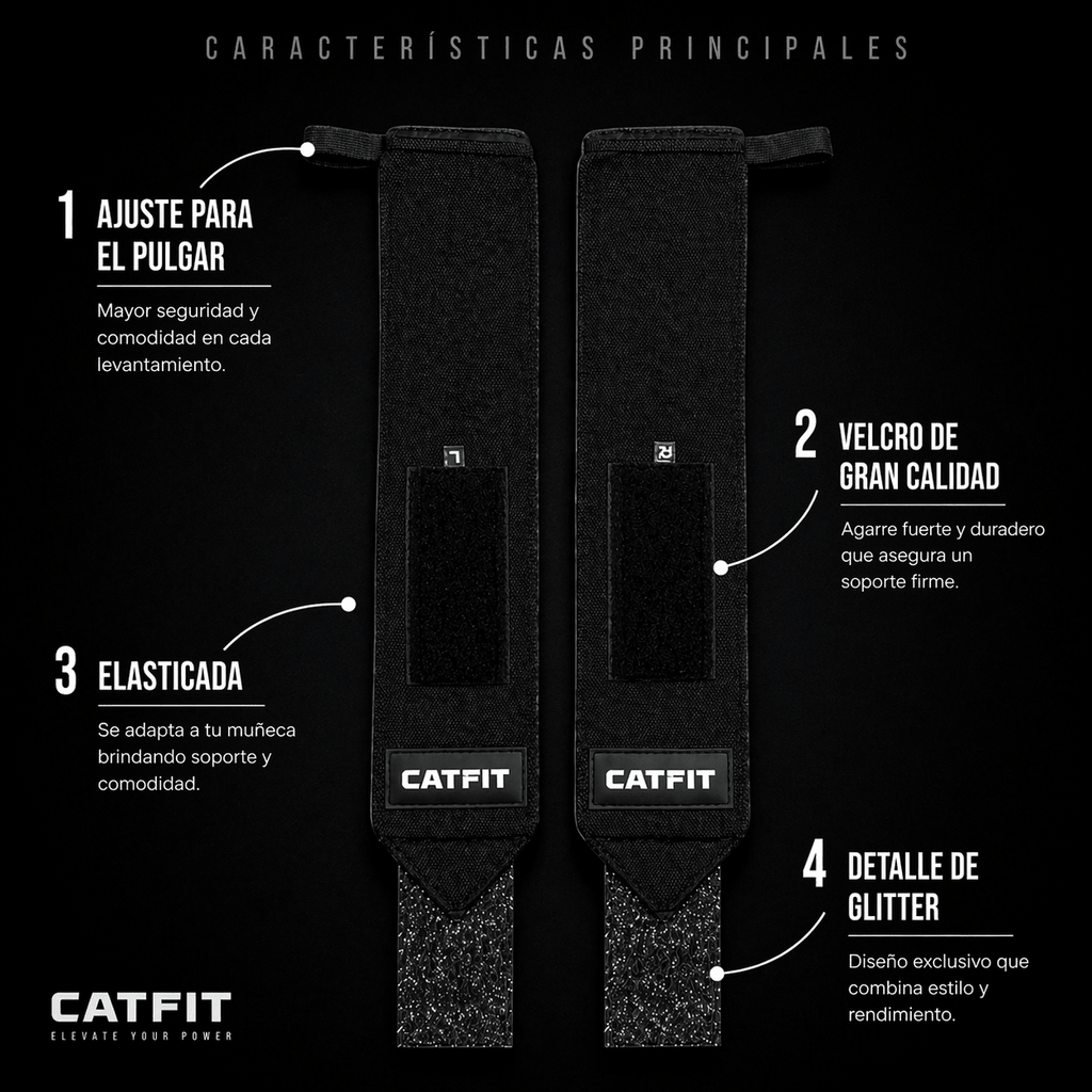 Muñequeras de Gym Ajustables | CATFIT Chile - catfit