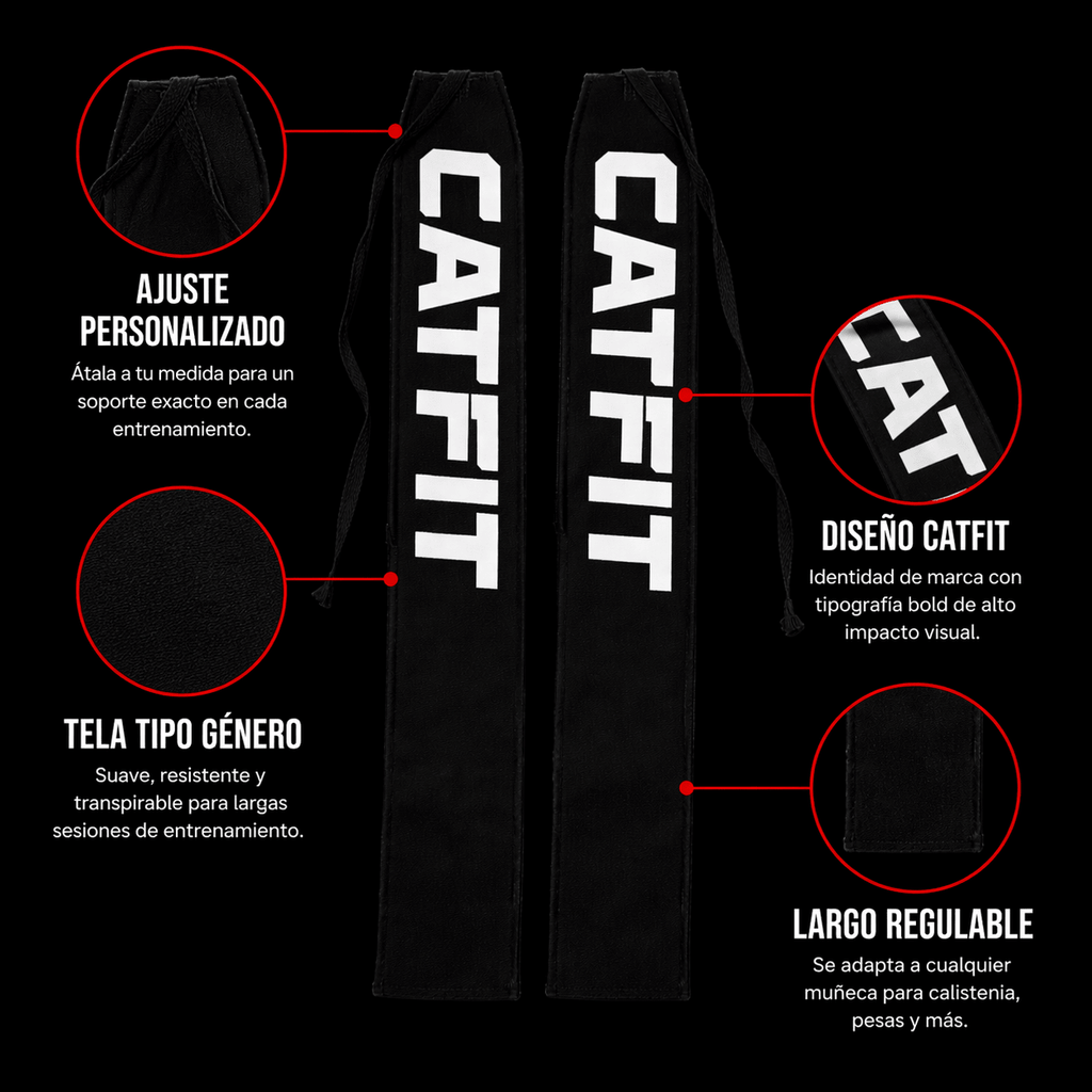 Muñequeras de Gym Ajustables | CATFIT Chile - catfit