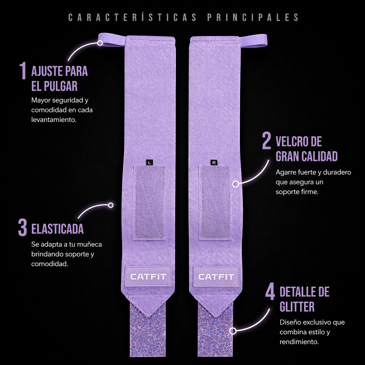 Muñequeras de Gym Ajustables | CATFIT Chile - catfit
