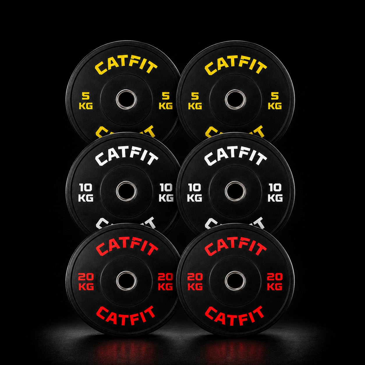 Pack 70 kgs discos olimpicos bumpers - catfit