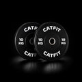 Pack 70 kgs discos olimpicos bumpers + barra olimpica 20 kg 2,20 mts + 2 seguros de barra - catfit