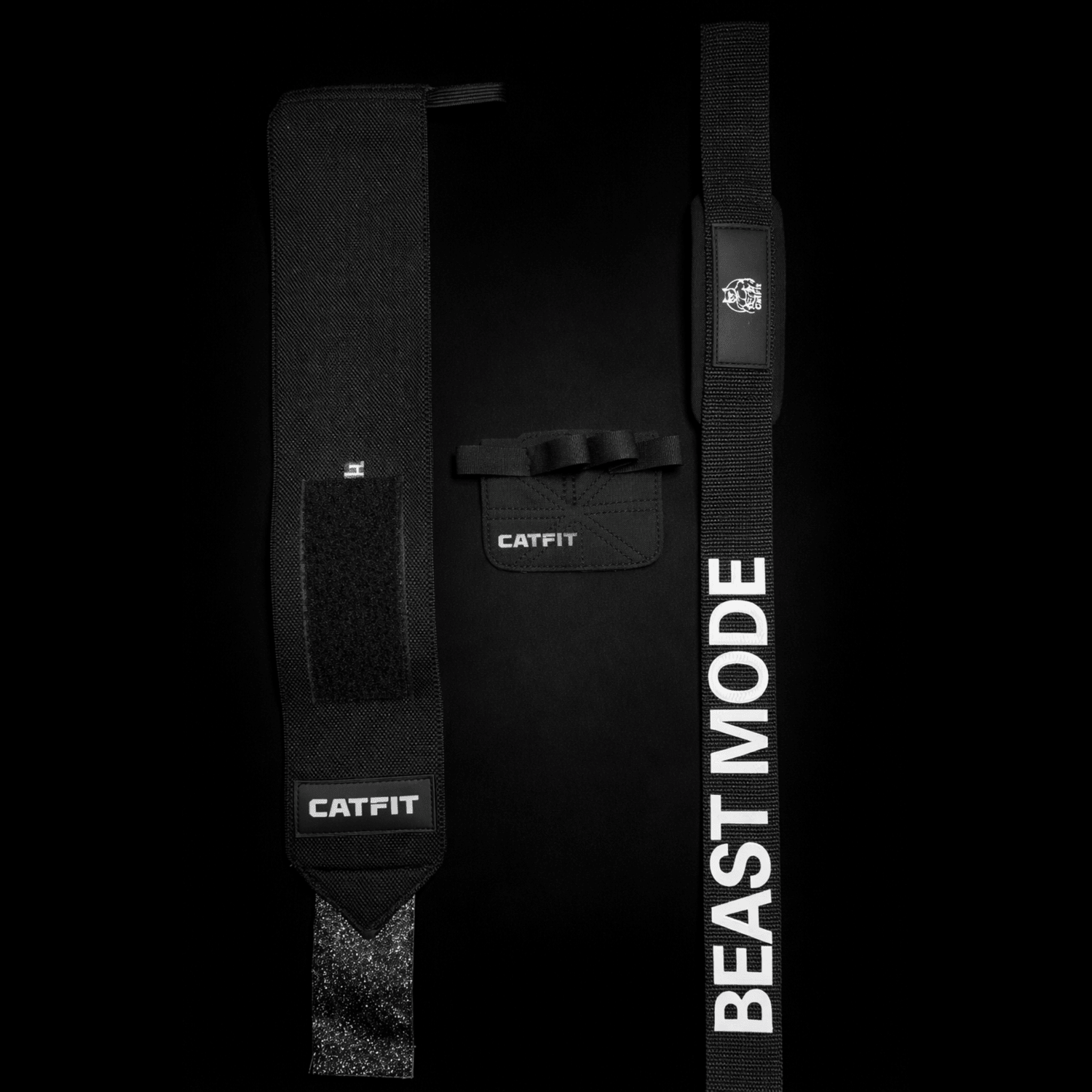PACK BLACK Straps+Callera+Muñequera CATFIT - catfit