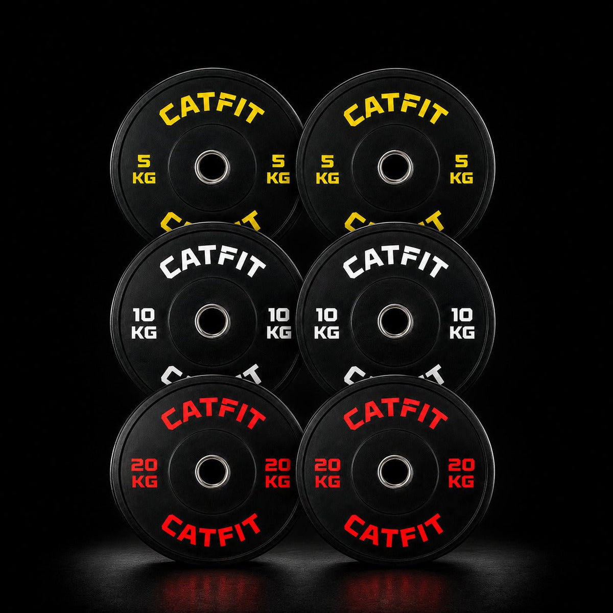 PACK DE DISCOS BUMPER OLÍMPICOS CATFIT — 70 KG - catfit