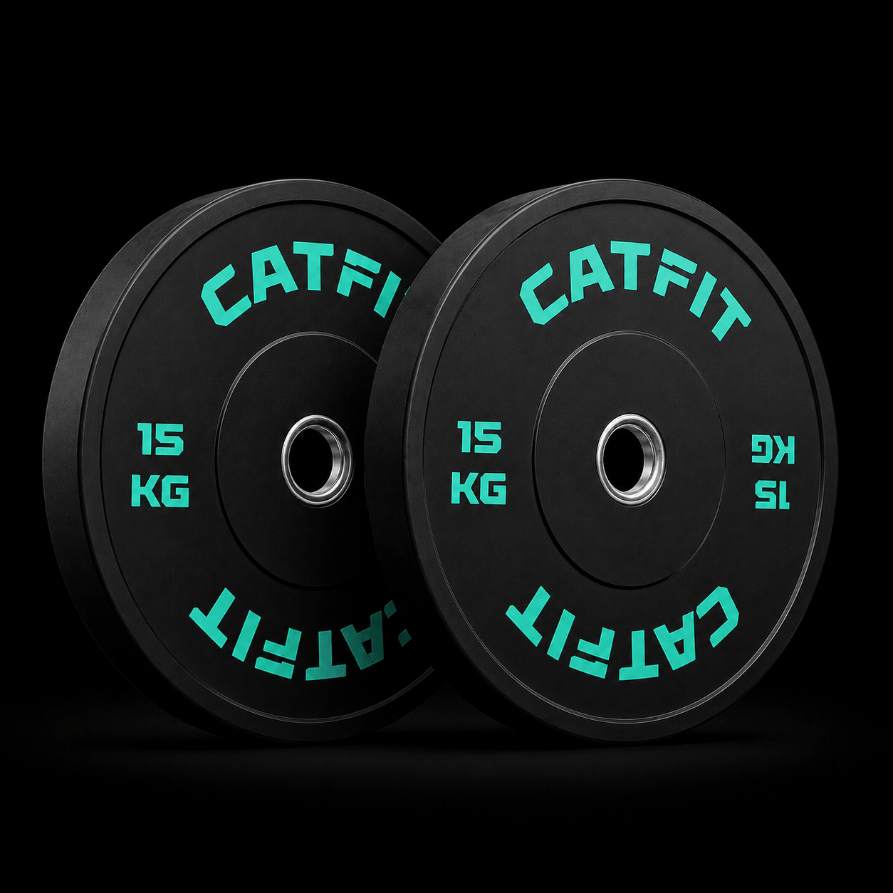 Pack de discos bumpers olimpicos catfit 100 kg + Barra olimpica de 20 kg 2.20 mts - catfit