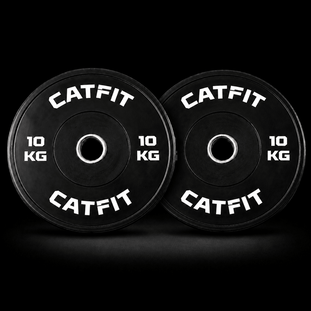 Par de discos bumper CATFIT 10 kg para barra olímpica - catfit