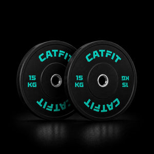 PAR DE DISCOS BUMPER OLÍMPICOS CATFIT — 15 KG C/U