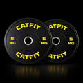 Par de discos bumper CATFIT 5 kg para barra olímpica - catfit