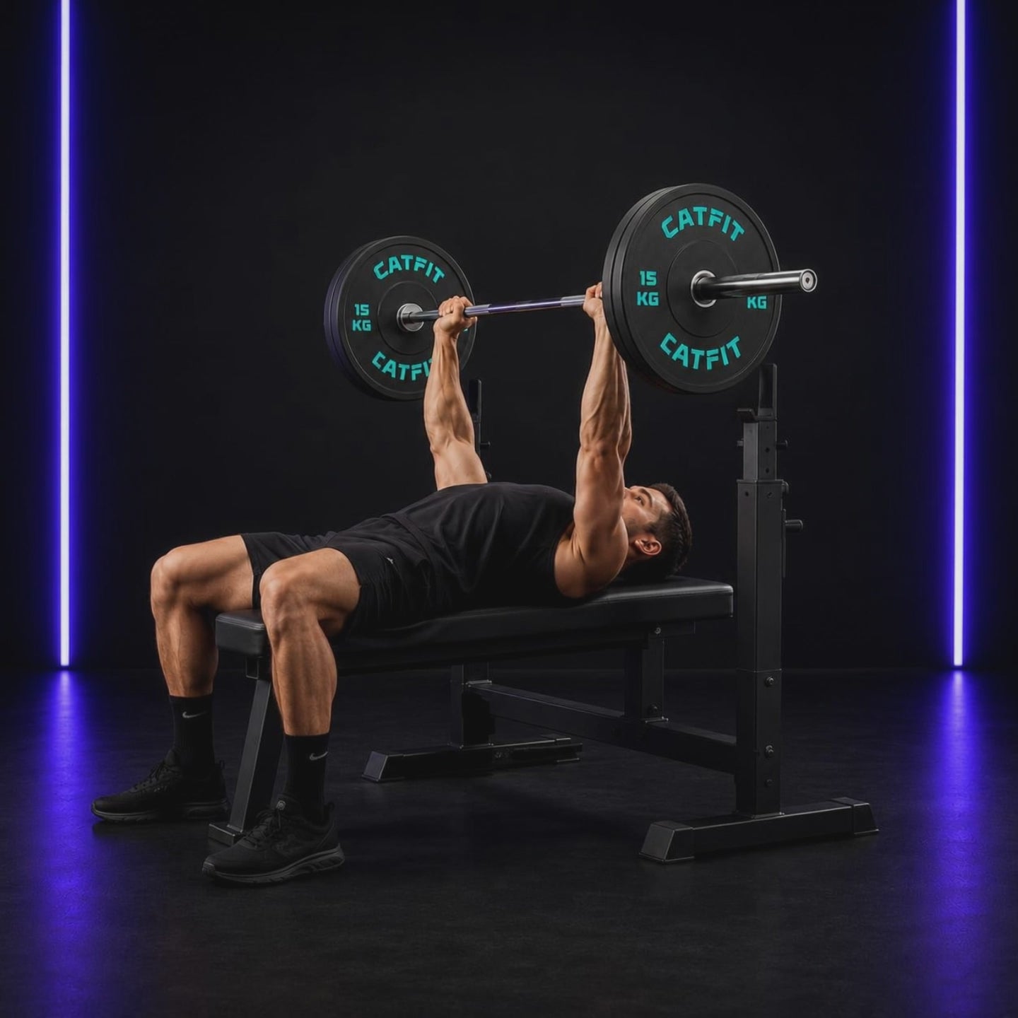PAR DE DISCOS BUMPER OLÍMPICOS CATFIT — 15 KG C/U