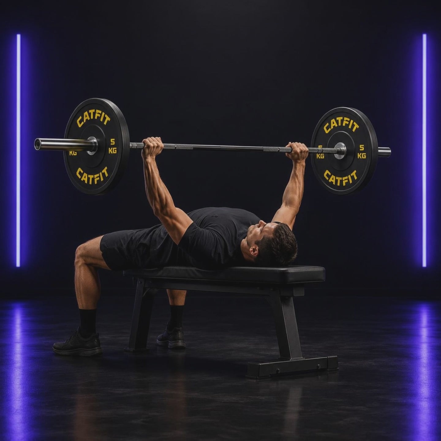 PAR DE DISCOS BUMPER OLÍMPICOS CATFIT — 5 KG C/U