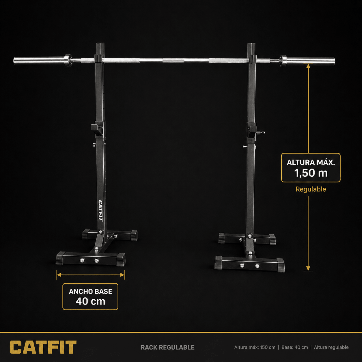Rack Regulable para Sentadillas y Press de Banca — CATFIT - catfit