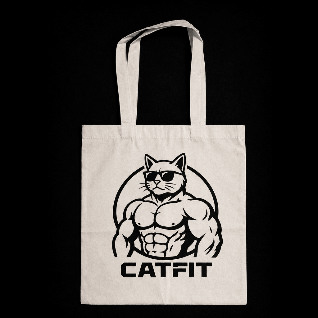 Totebag Beige CATFIT para Gym | Bolso de Tela Resistente para Entrenamiento y Uso Diario - catfit
