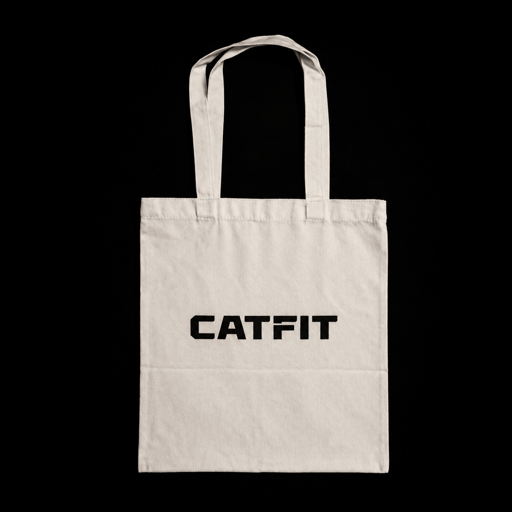 Totebag Beige CATFIT para Gym | Bolso de Tela Resistente para Entrenamiento y Uso Diario - catfit