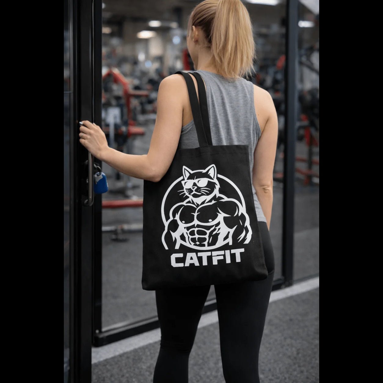 Totebag CATFIT para Gym | Bolso de Tela Resistente para Entrenamiento y Uso Diario - catfit
